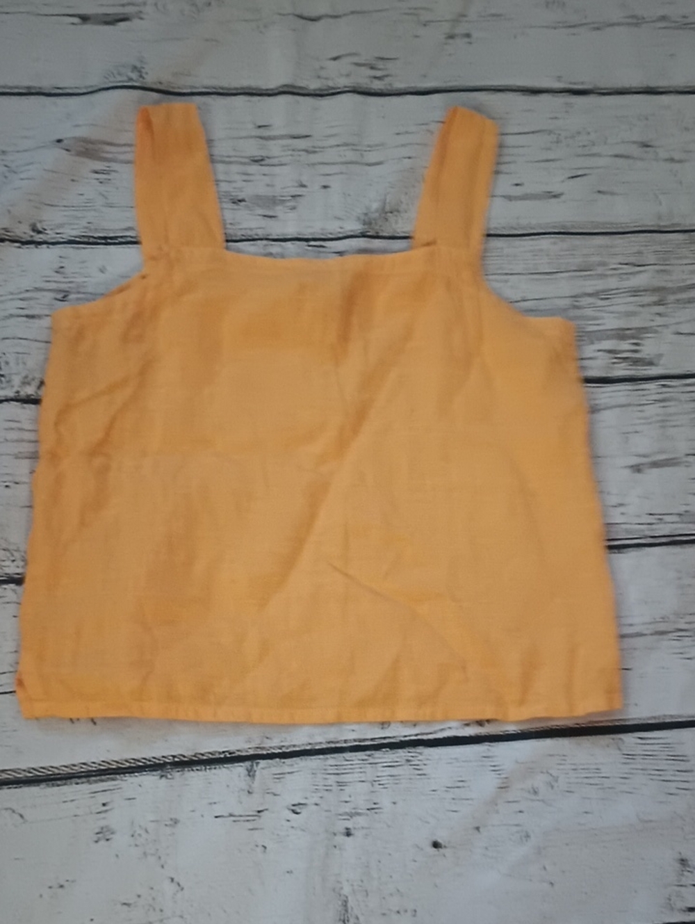 Cotton Connection Yellow Linen Tank Top M